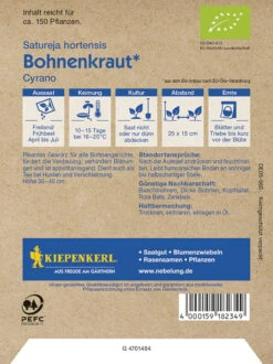 Bestseller -SaatWelt Verkäufe bio bohnenkraut cyrano kiepenkerl2