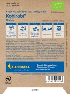 BIO Kohlrabi, Ein Früher Schossfester Und Kälteunempfindlicher Kohlrabi Für Den Anbau Von Frühjahr Bis Herbst, Bio-Saatgut