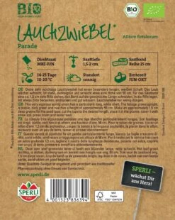 BIO Lauchzwiebel (Saatband), überzeugt Mit Einem Besonders Ausgeprägten Langem Aber Stabilem Schaft