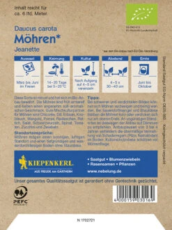 BIO Möhren Nantaise2 Bio-Saatgut
