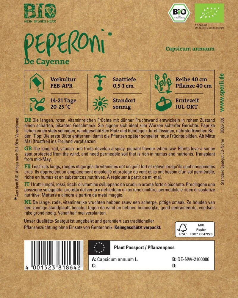 BIO Peperoni, Eignen Sich Ideal Zum Würzen Scharfer Gerichte, Geschmack Scharf &pikanten 4 BIO Peperoni, Eignen Sich Ideal Zum Würzen Scharfer Gerichte, Geschmack Scharf &pikanten – Bild 2