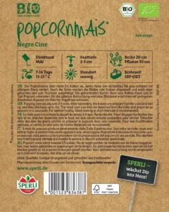 BIO Popkornmais, Sehr Gesunde Und Standfeste Sorte Die Einen Nussig-aromatischen Geschmack Hat