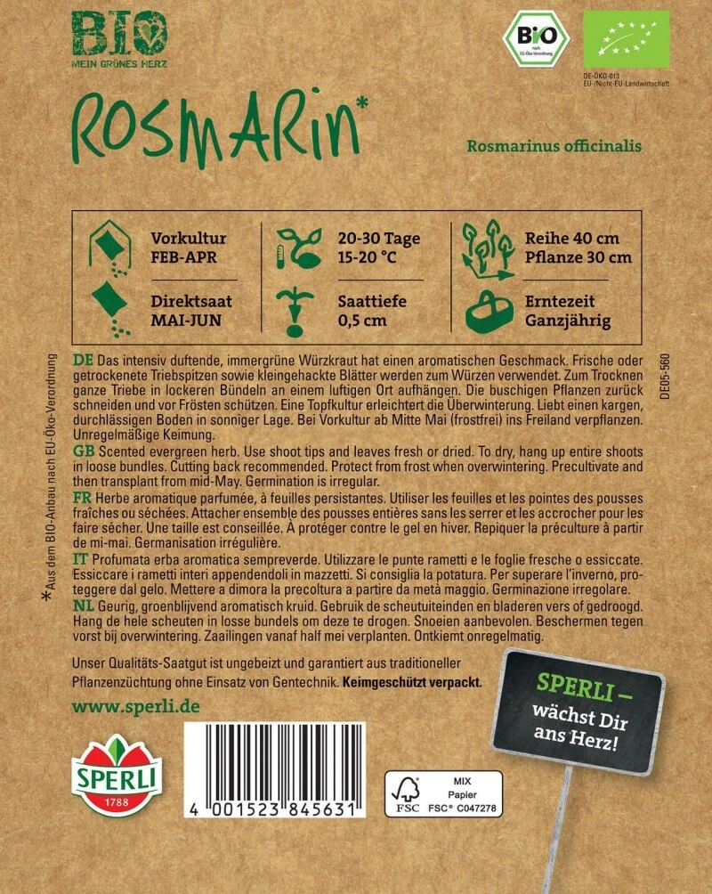 BIO Rosmarin, Intensiv Duftendes Immergrünes Würzkraut 3 BIO Rosmarin, Intensiv Duftendes Immergrünes Würzkraut