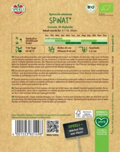 BIO Spinat, Schnellwüchsig, Für Frühjahrs- Und Herbstanbau, Tolerant, Bio Saatgut Von Sperli