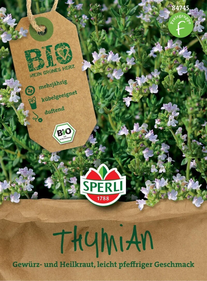 BIO Thymian, Aromatisches Würzkraut Mit Pfeffrigem Geschmack, Als Tee Wirkt Er Gegen Husten Krampflösend Und Desinfizierend 3 BIO Thymian, Aromatisches Würzkraut Mit Pfeffrigem Geschmack, Als Tee Wirkt Er Gegen Husten Krampflösend Und Desinfizierend