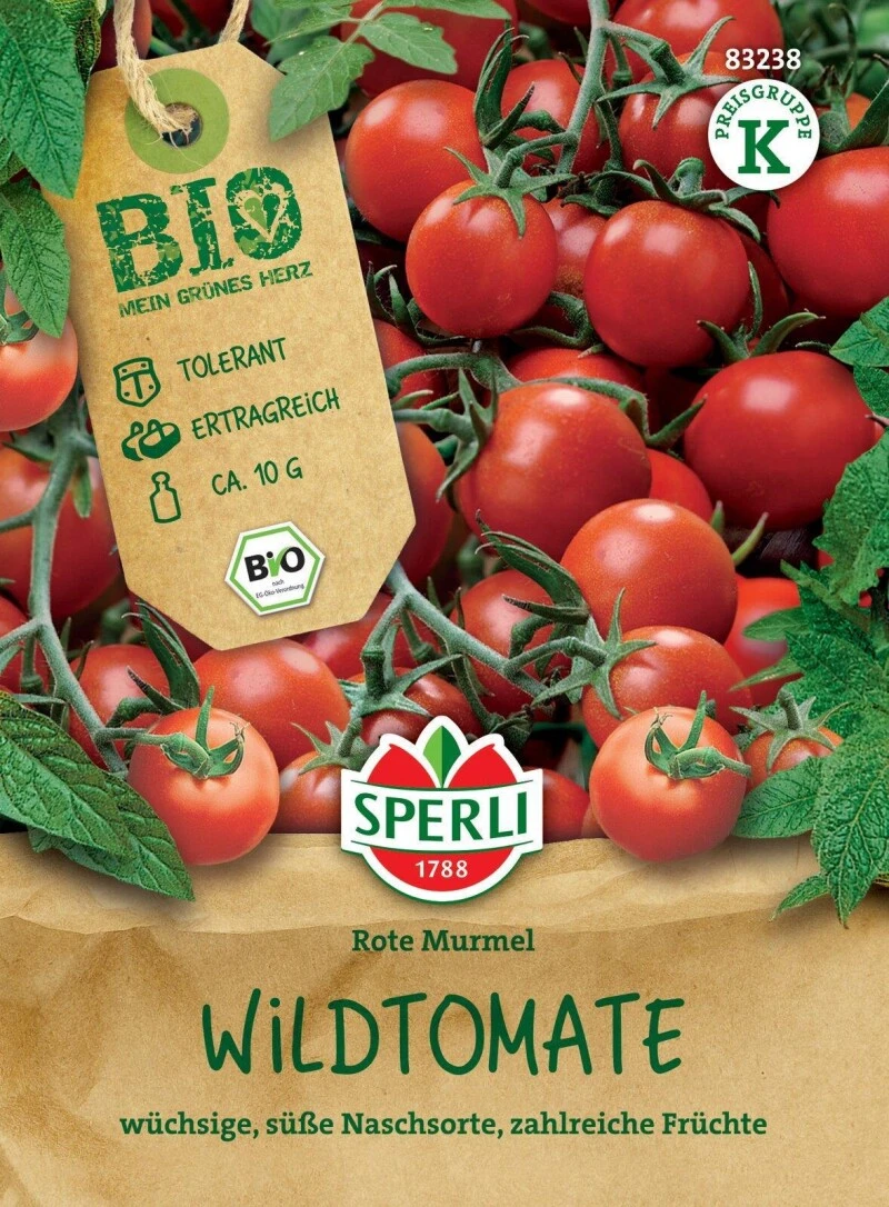 BIO Wildtomate Rote Murmel, Wüchsige Naschsorte Mit Zahlreichen Früchten 4 BIO Wildtomate Rote Murmel, Wüchsige Naschsorte Mit Zahlreichen Früchten – Bild 2