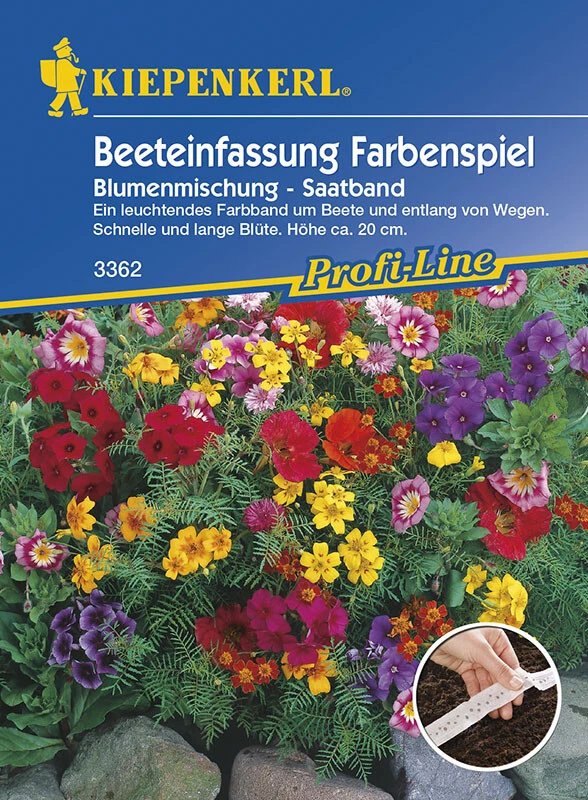 Blumenmischung Beeteinfassung Farbenspiel Einjährig Saatband 5mtr 4 Blumenmischung Beeteinfassung Farbenspiel Einjährig Saatband 5mtr – Bild 2