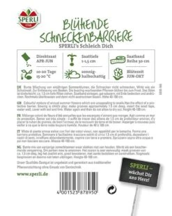 Blumenmischung Blühende Schneckenbarriere SPERLI's Schleich Dich Saatband 5mtr -SaatWelt Verkäufe blumenmischung bluehende schneckenbarriere sperlis schleich dich2