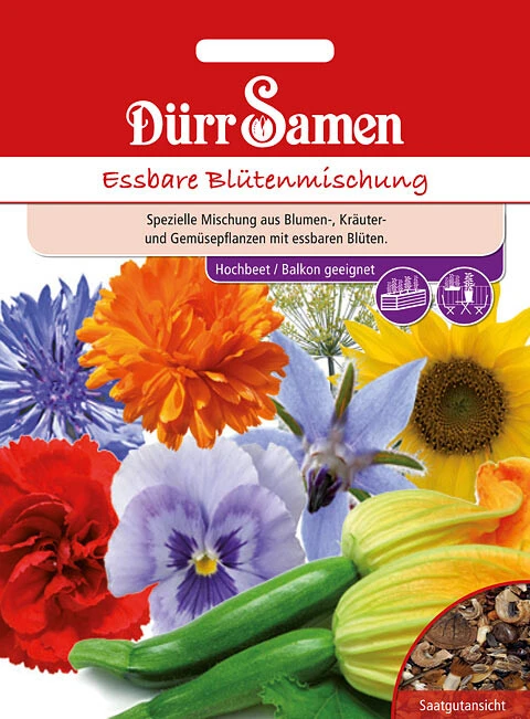 Blumenmischung "Essbare Blütenmischung", Neben Dem Blickfang Können Die Blüten Zum Verzehr Verwendet Werden 3 Blumenmischung "Essbare Blütenmischung", Neben Dem Blickfang Können Die Blüten Zum Verzehr Verwendet Werden