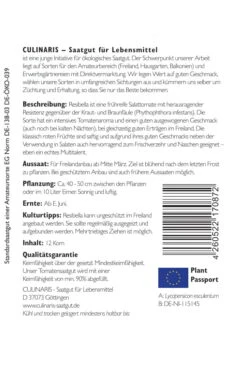 Freilandtomate Resibella Salattomate Besonders Resistent 5 Freilandtomate Resibella Salattomate Besonders Resistent -SaatWelt Verkäufe culinaris tomate resibella2