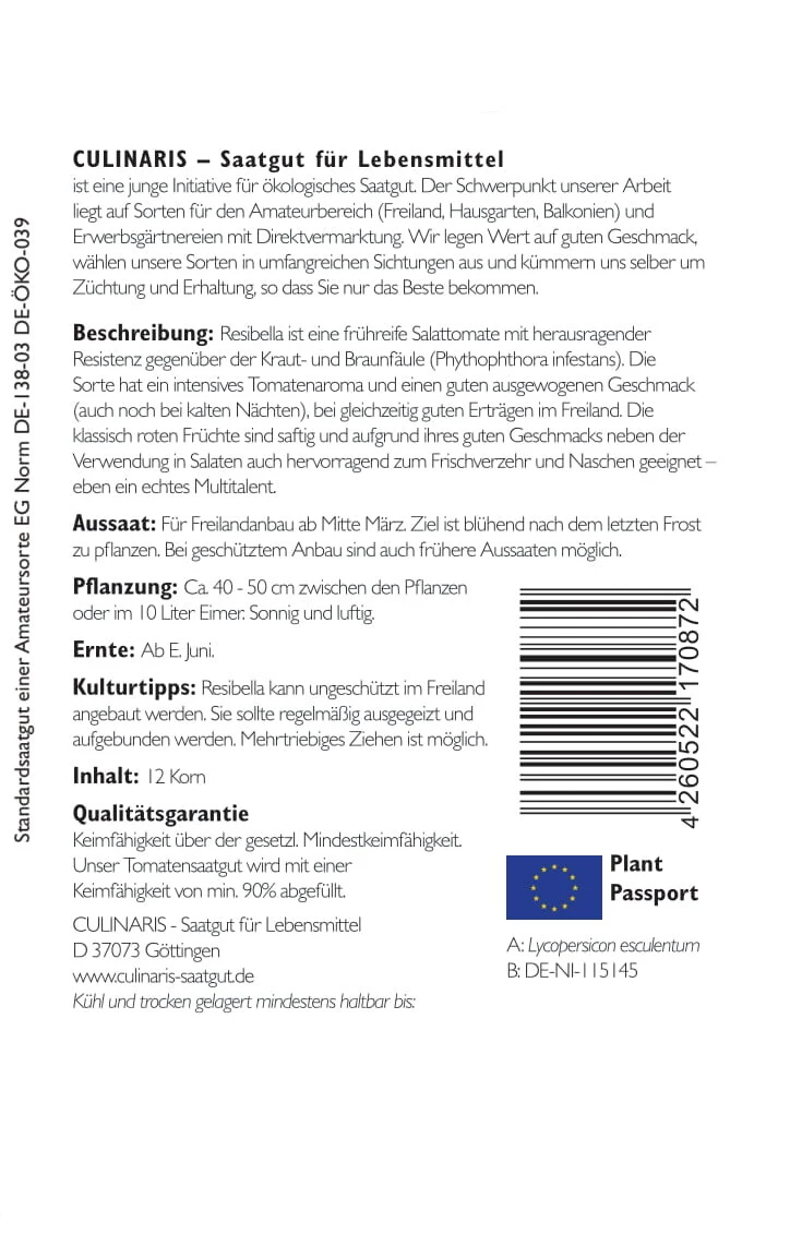 Freilandtomate Resibella Salattomate Besonders Resistent 4 Freilandtomate Resibella Salattomate Besonders Resistent – Bild 2