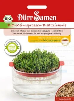 Dürr BIO-Keimsprossen Blattzichorie, Bestens Zur Verfeinerung Von Salaten Geeignet, Inhalt: 25gr.