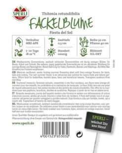 Fackelblume Fiesta Del Sol, Mexikanische Sonnenblume Mit Exotischem Aussehen, Nektar Für Nützlinge