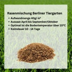 GardenTaurus® Rasenmischung `Berliner Tiergarten´Inhalt: 1kg Für 25 M² -SaatWelt Verkäufe gt berliner tiergarten5