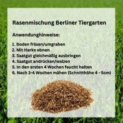 GardenTaurus® Rasenmischung `Berliner Tiergarten´Inhalt: 1kg Für 25 M² -SaatWelt Verkäufe gt berliner tiergarten6
