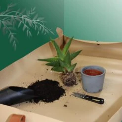 Kunstleder Pflanzmatte - Grün/ Braun - Sauber Umtopfen, Pikieren Und Kreativ Arbeiten