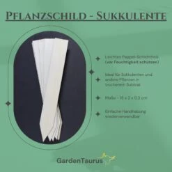 10x Pflanzschilder Aus Holz 15 X 2 Cm