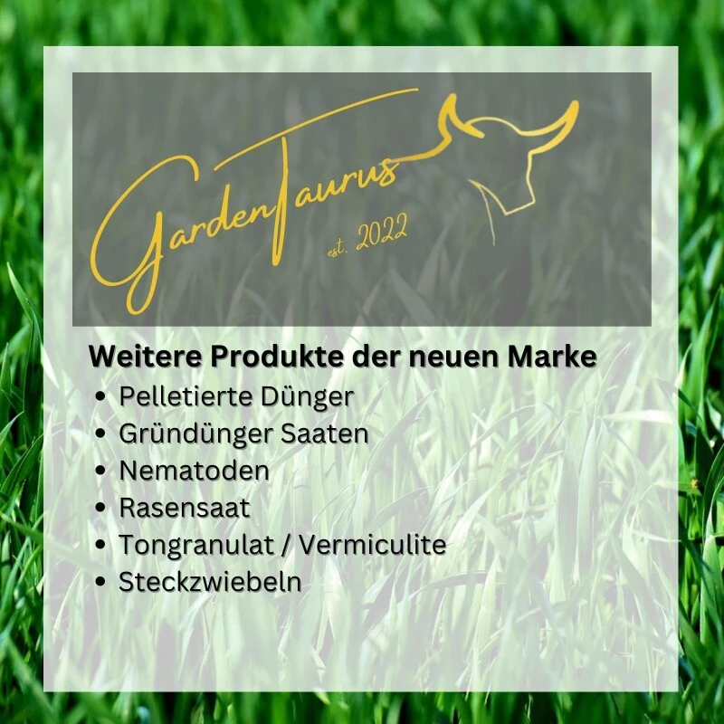 GardenTaurus® Rasendünger, 2,5 - 25kg, Naturdünger Für Sattes Grün, 100% Natürliche Inhaltsstoffe 7 GardenTaurus® Rasendünger, 2,5 - 25kg, Naturdünger Für Sattes Grün, 100% Natürliche Inhaltsstoffe – Bild 5