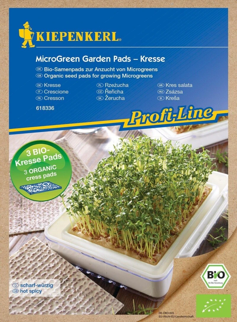 BIO Microgreen Nachfüllpads Kresse, Bio-Samenpads Zur Anzucht Von Keimsprossen 4 BIO Microgreen Nachfüllpads Kresse, Bio-Samenpads Zur Anzucht Von Keimsprossen – Bild 2
