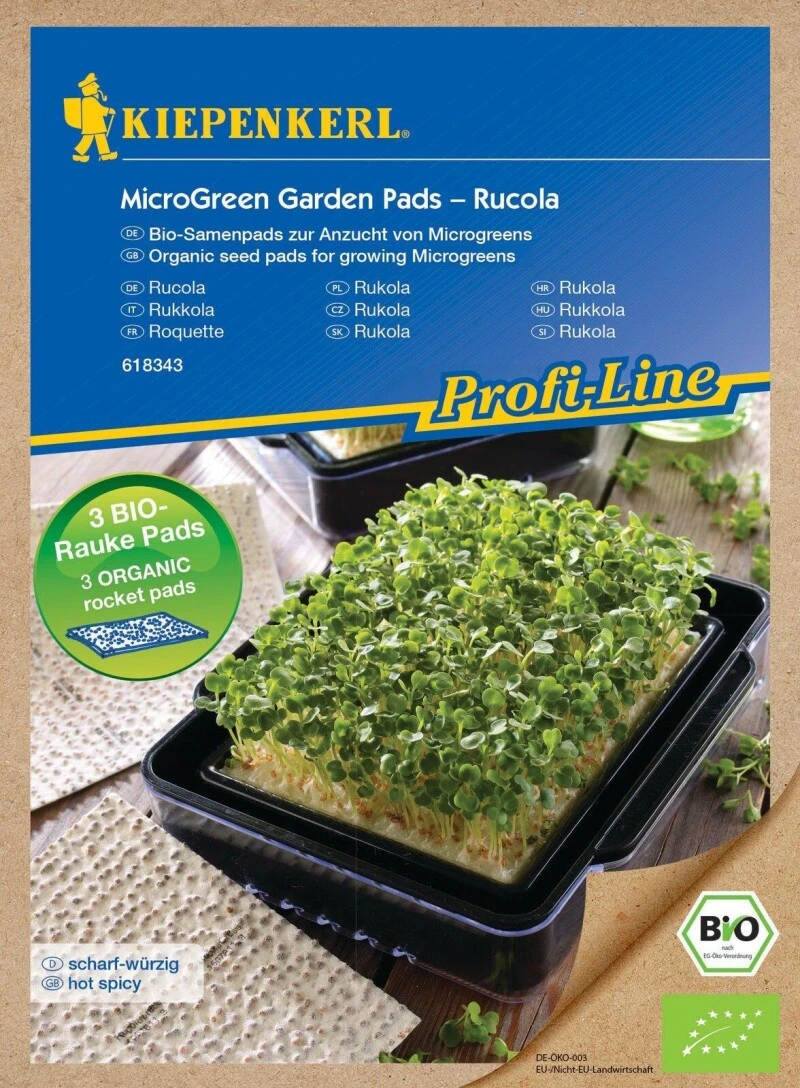 BIO Microgreen Nachfüllpads Rucola, Bio-Samenpads Zur Anzucht Von Keimsprossen 3 BIO Microgreen Nachfüllpads Rucola, Bio-Samenpads Zur Anzucht Von Keimsprossen
