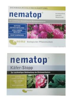NemaTop (10 Mio) Plus Nematop-Käferstopp (2,5 Mio) Kombi-Packung HB Nematoden Gegen Den Dickmaulrüssler