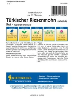 Türkischer Riesenmohn Olympiafeuer, Farbenfrohe Beet- Und Schnittblume, Guter Nektarspender