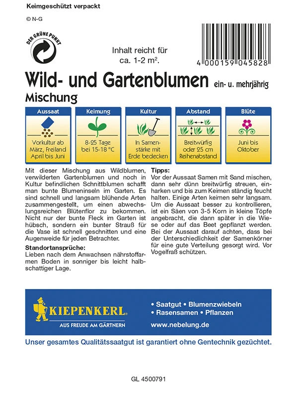 Wild- Und Gartenblumen Mischung Ein- Und Mehrjährig 4 Wild- Und Gartenblumen Mischung Ein- Und Mehrjährig – Bild 2